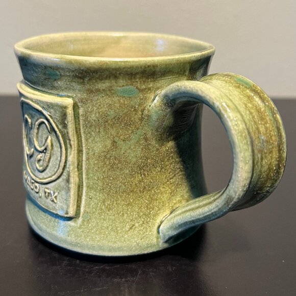 Common Grounds Coffee Shop Handcrafted Black Oak Art Pottery Mug ~ Waco, Texas - Picture 3 of 13